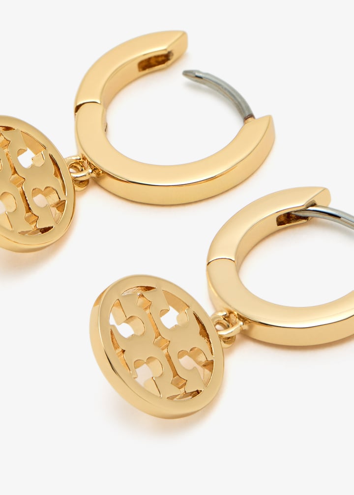 Tory Burch Miller huggie hoop earrings for Women - Gold in