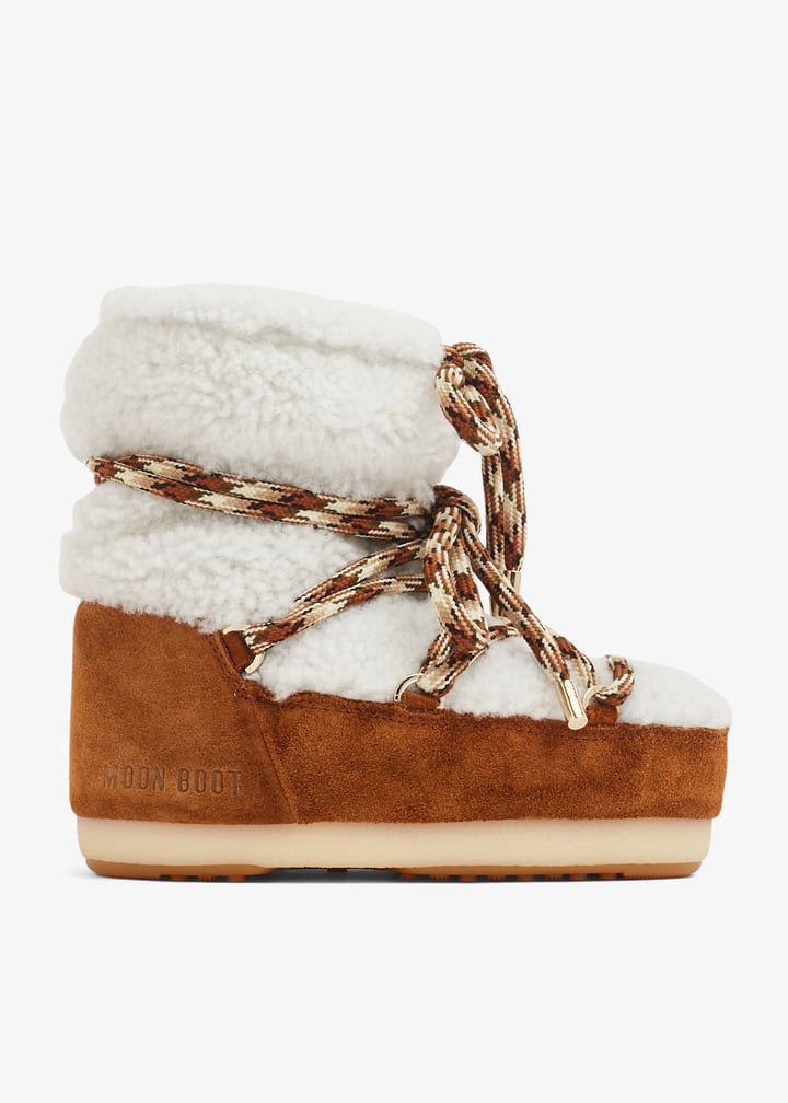 Moon Boot Icon Light shearling boots for Women - White in KSA | Level Shoes