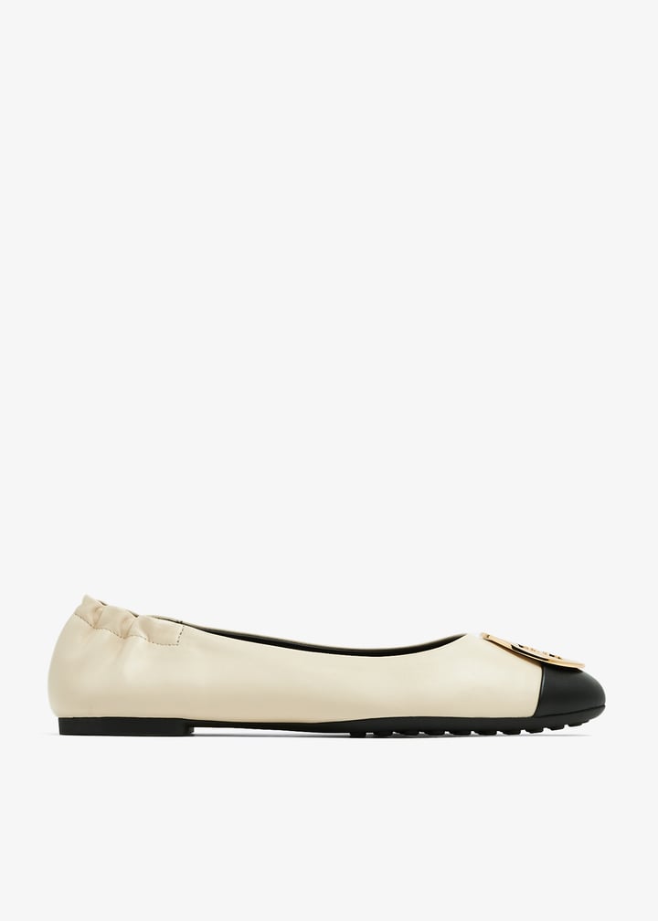Tory Burch Claire Cap-toe ballet flats for Women - Beige in