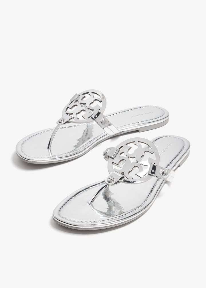 サンダル・ミュール TORY BURCH Women Sandals 164798020 Silver Miller Metallic Sandal: Women's Designer Sandals | Tory Burch