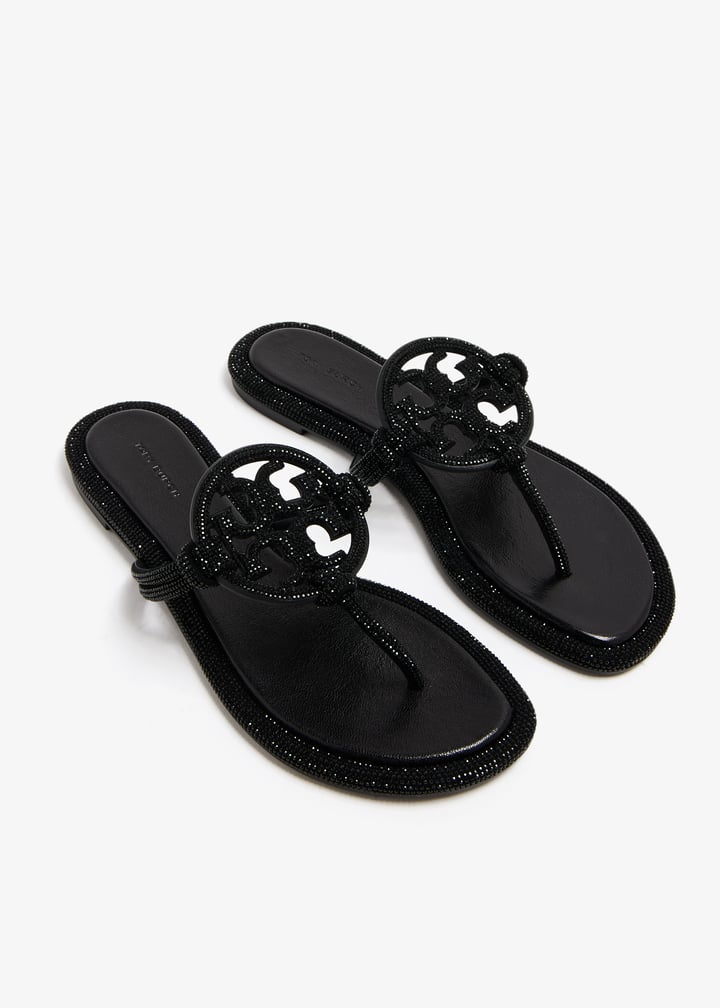 サンダル・ミュール Tory Burch 'Miller' Sandals With 'Pave' In Black Leather Tory Burch Miller Pavé Sandal – Baehr Feet Shoe Boutique