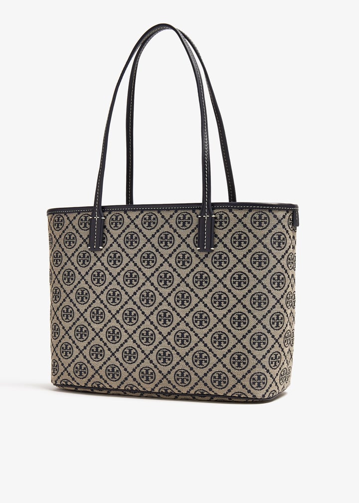 ショルダーバッグ・ポシェット TORY BURCH Women Bags 166419 405 Grey T Monogram Small Zip Tote: Women's Designer Tote Bags | Tory