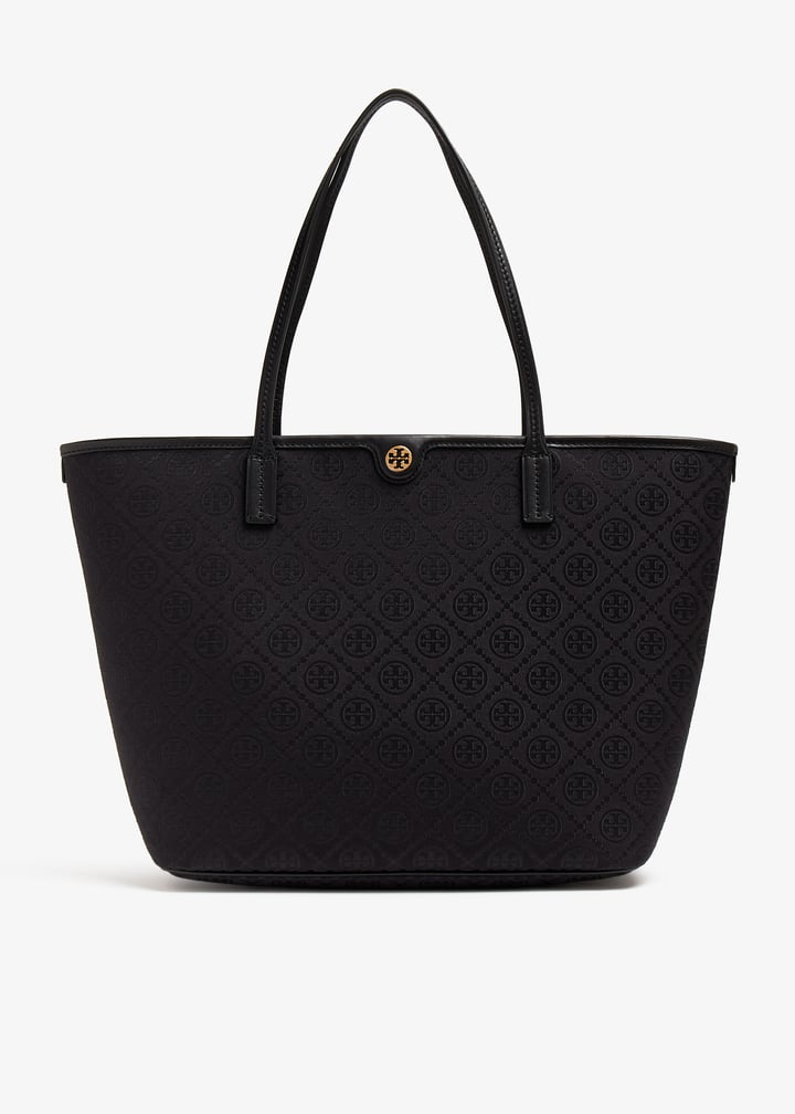 Tory Burch T Monogram zip tote bag for Women - Black in UAE Tory Burch T Monogram zip tote bag for Women - Black in UAE
