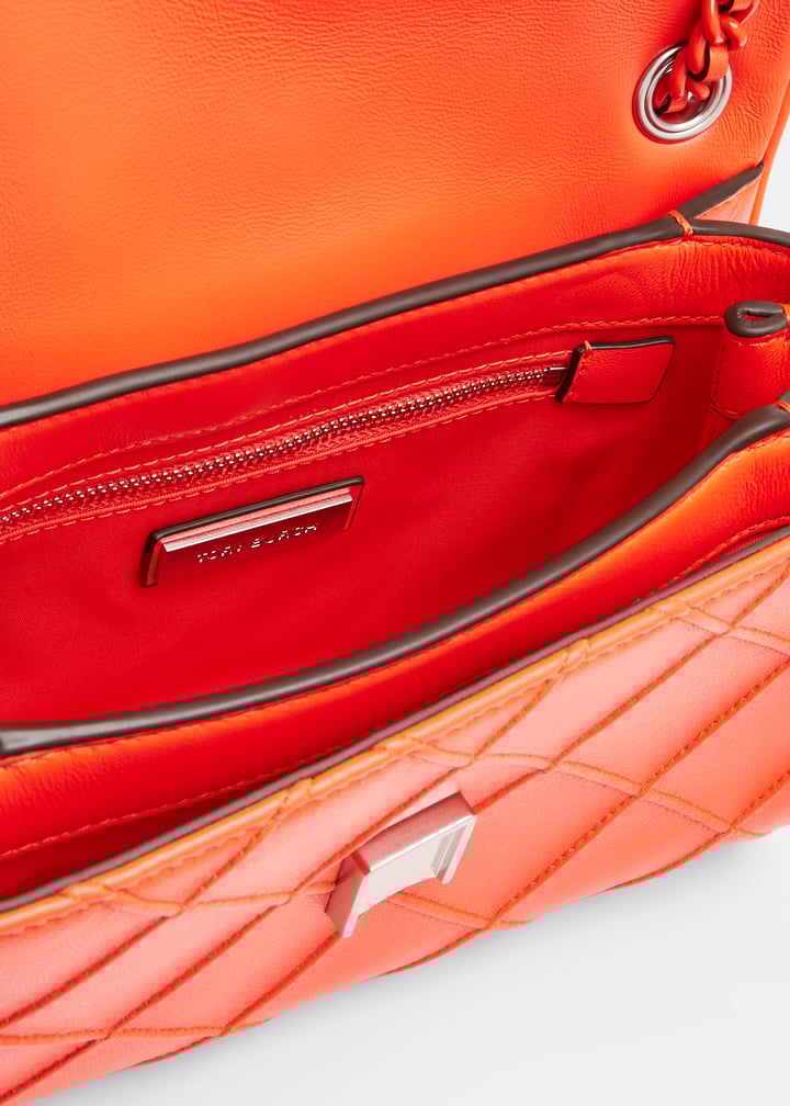 ショルダーバッグ・ポシェット TORY BURCH Women Shoulder Bags 152976 600 Orange Tory Burch Mini Swing Leather Satchel | Orange | FARFETCH JO