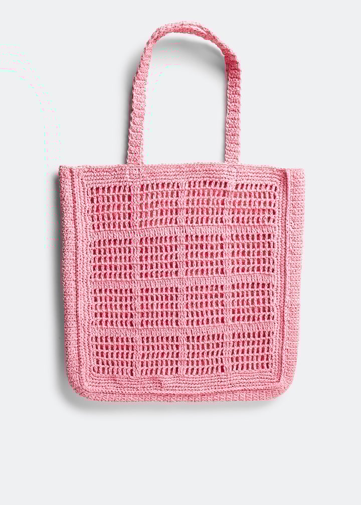 Tory Burch Ella hand-crocheted tote bag for Women - Pink in
