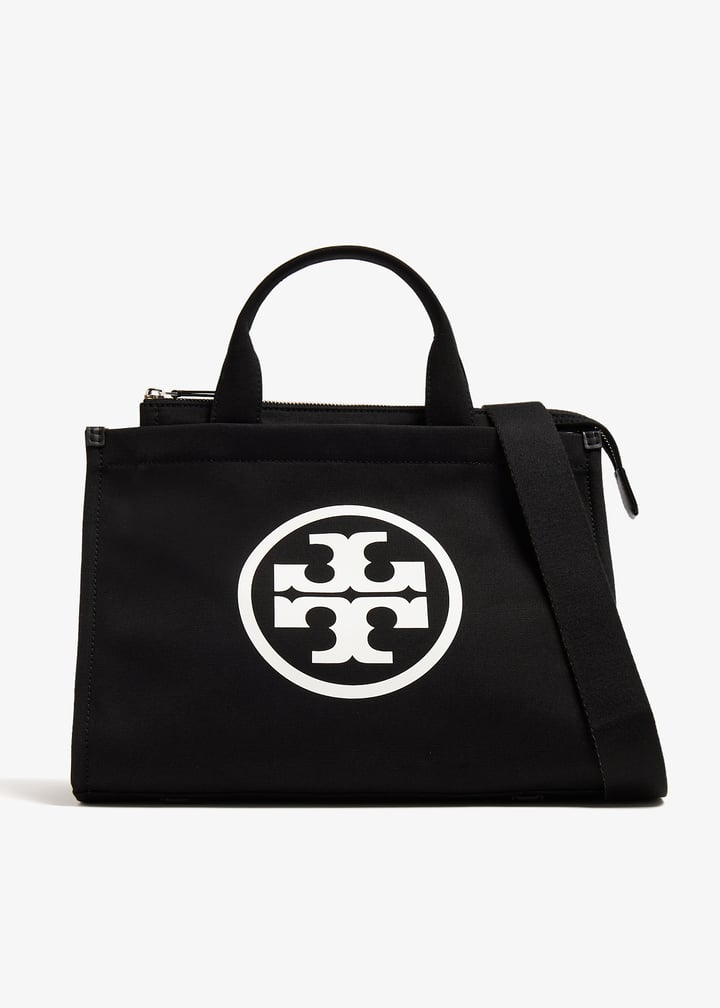 TORY BURCH 直営OUTLET 【ELLA CANVAS 】SMALL TOTE 153381 Tory Burch Ella canvas small tote bag for Women - Black in