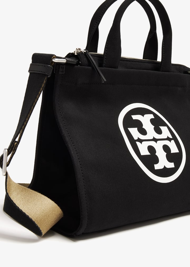 TORY BURCH 直営OUTLET 【ELLA CANVAS 】SMALL TOTE 153381 Tory Burch Ella canvas small tote bag for Women - Black in