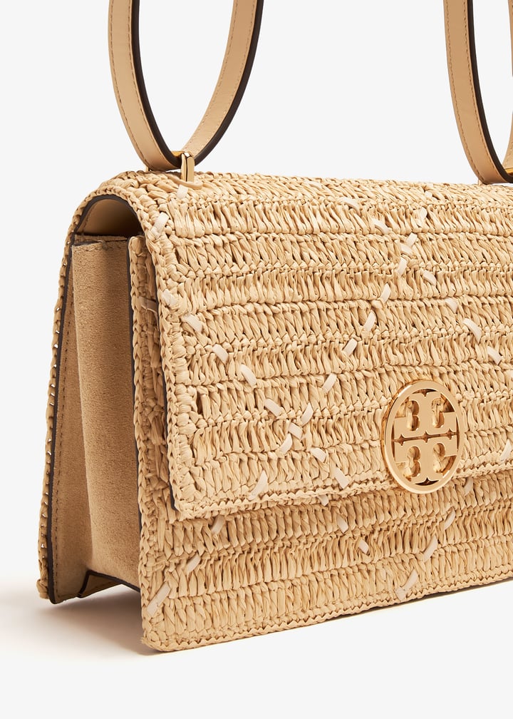 Tory Burch Miller raffia shoulder bag for Women - Beige in