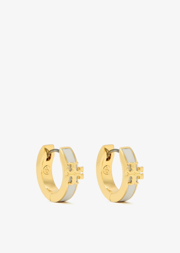 【TORY BURCH】KIRA ENAMEL HUGGIE EARRING ☆ダブルT ピアス ☆ Kira Enamel Huggie Earring: Women's Designer Earrings | Tory