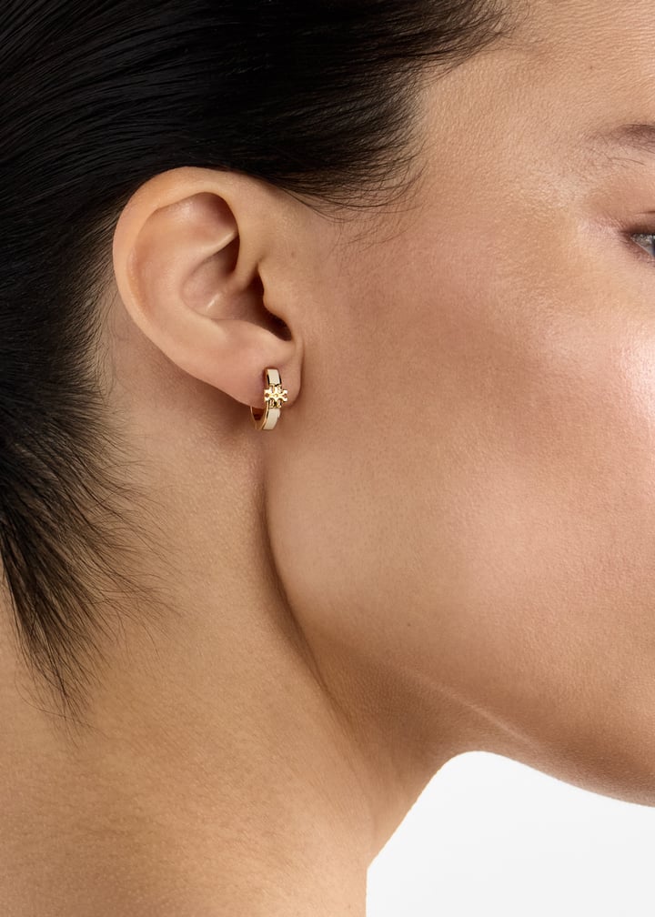 ピアス Tory Burch FW25 KIRA ENAMEL EARRINGS (155515 720) Kira Enamel Huggie Earring: Women's Designer Earrings | Tory
