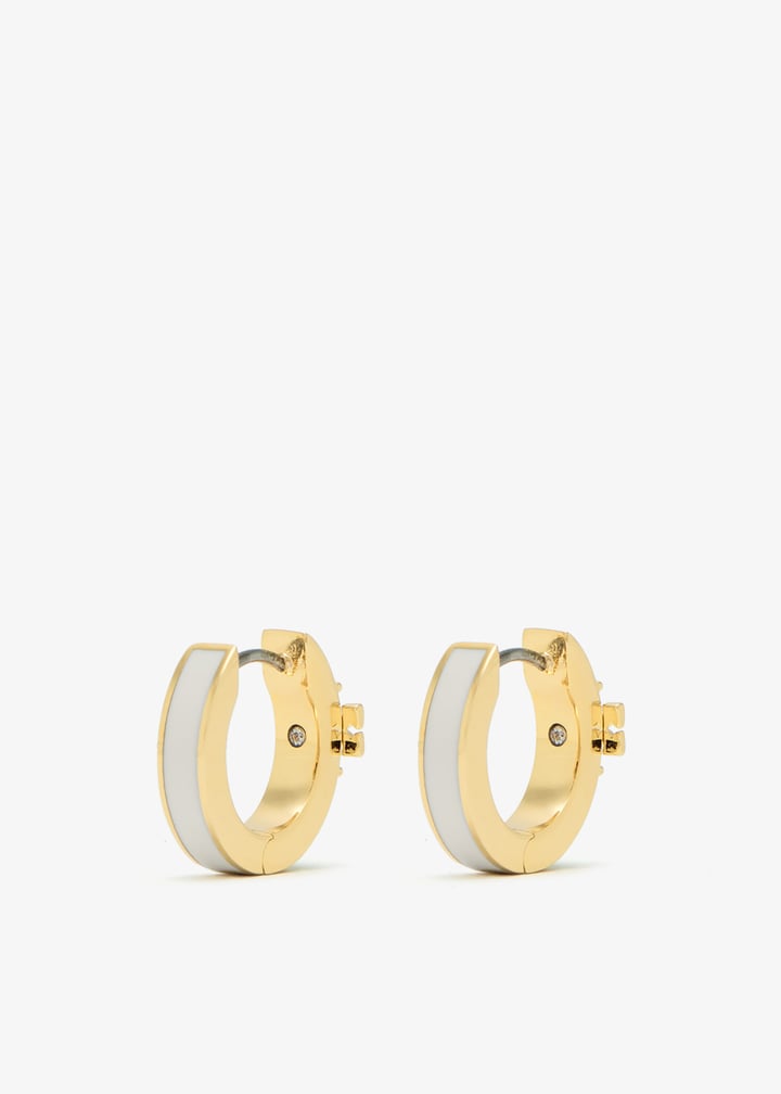 【送料&関税込】Tory Burch Kira Enamel Huggie Earrings Kira Huggie Earring: Women's Designer Earrings | Tory Burch