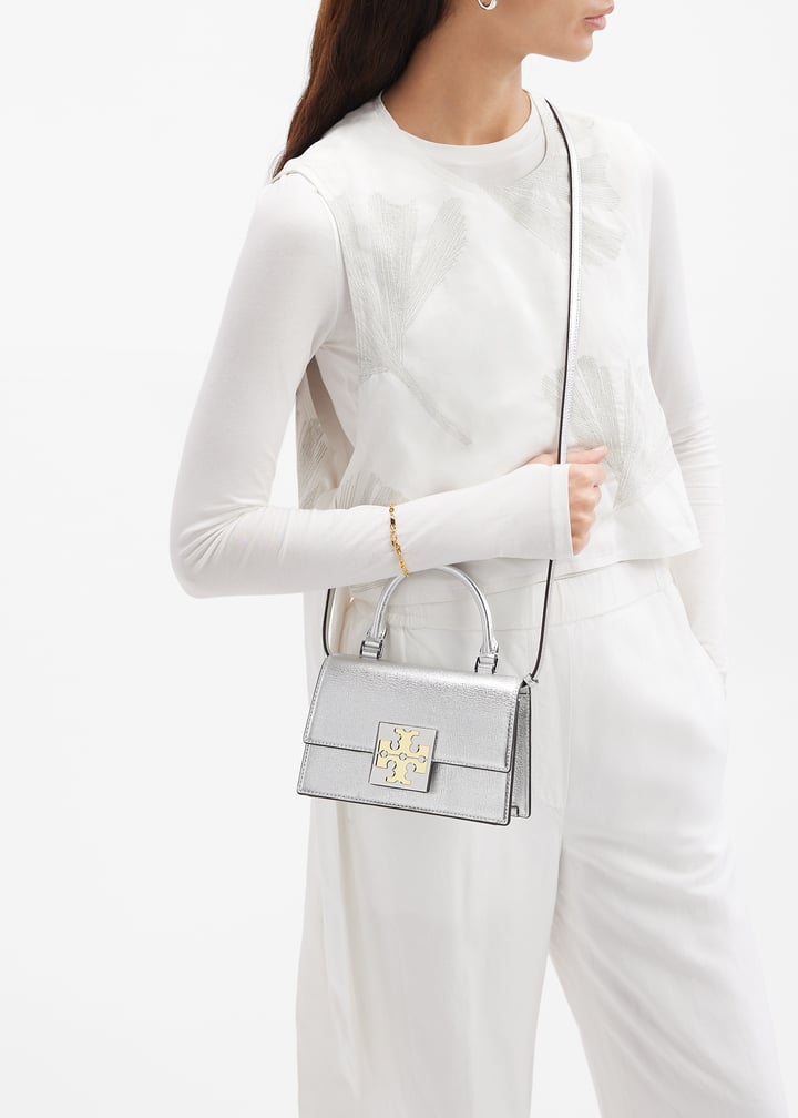 Tory Burch Bon Bon mini top-handle bag for Women - Silver in