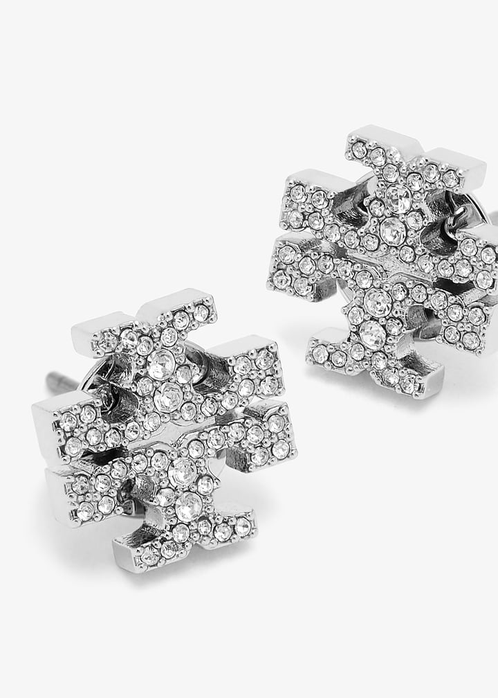Tory Burch Kira pavé stud earrings for Women - Silver in UAE