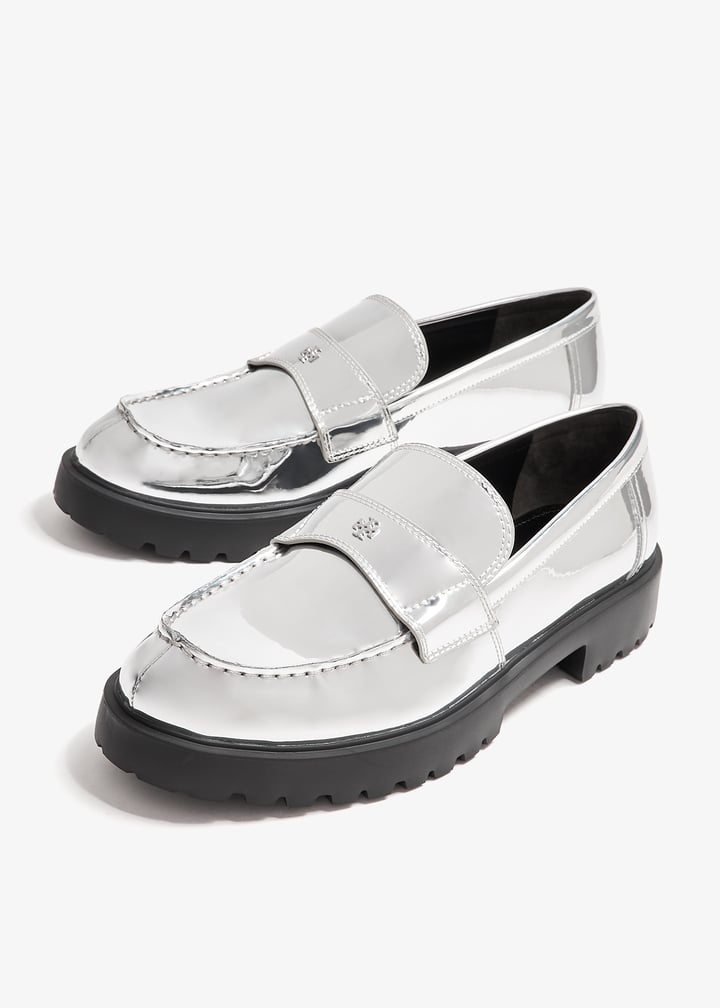 Tory Burch Classic Lug loafers for Women - Silver in UAE