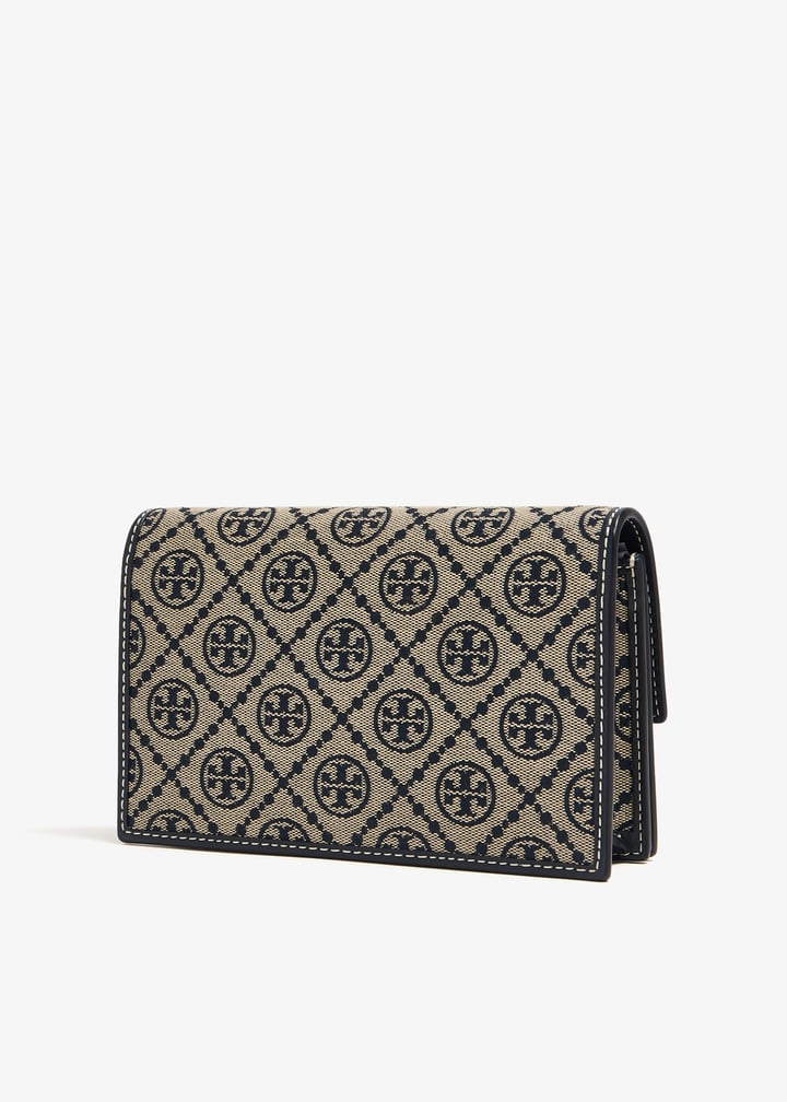 Tory Burch T Monogram chain wallet for Women - Blue in UAE