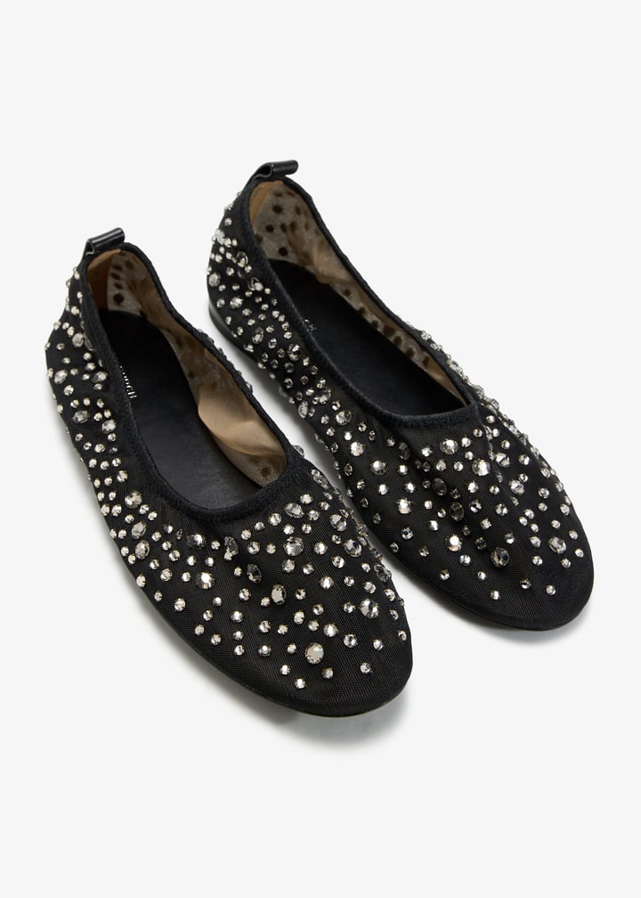 Tory Burch Crystal ballerinas for Women - Black in UAE