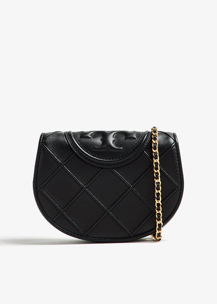 Tory Burch Fleming soft mini chain wallet for Women - Black