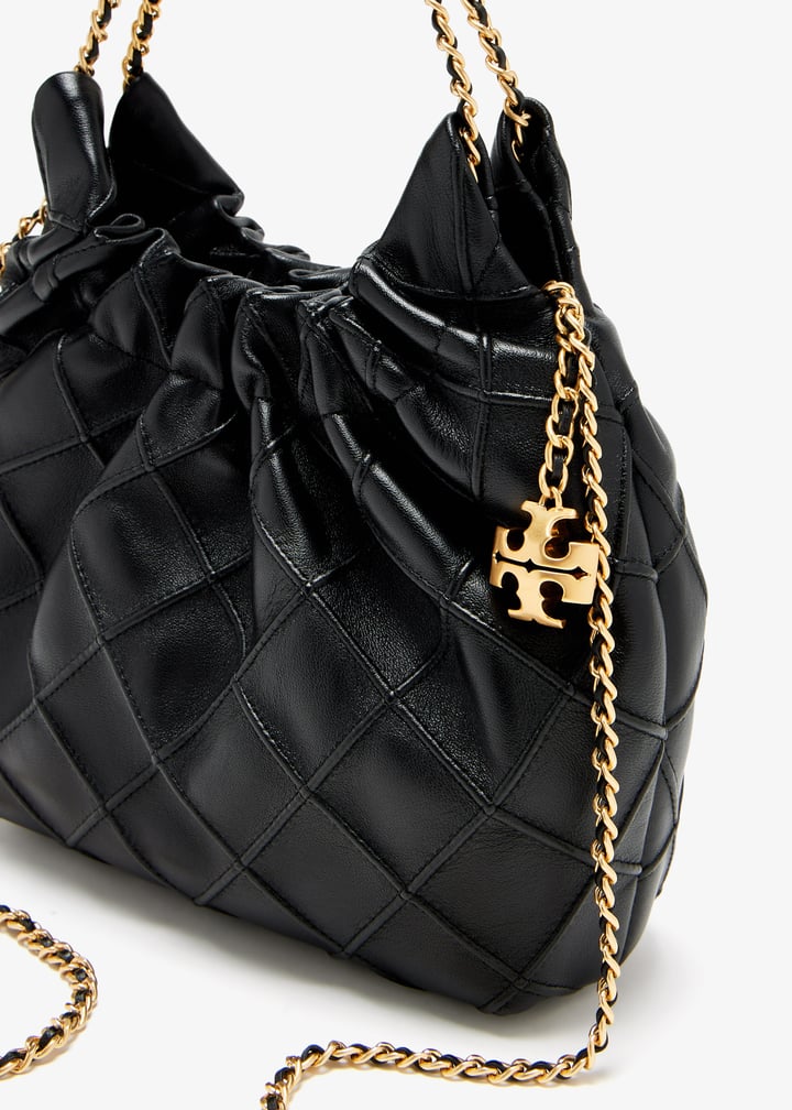 Tory Burch Mini Fleming drawstring bag for Women - Black in