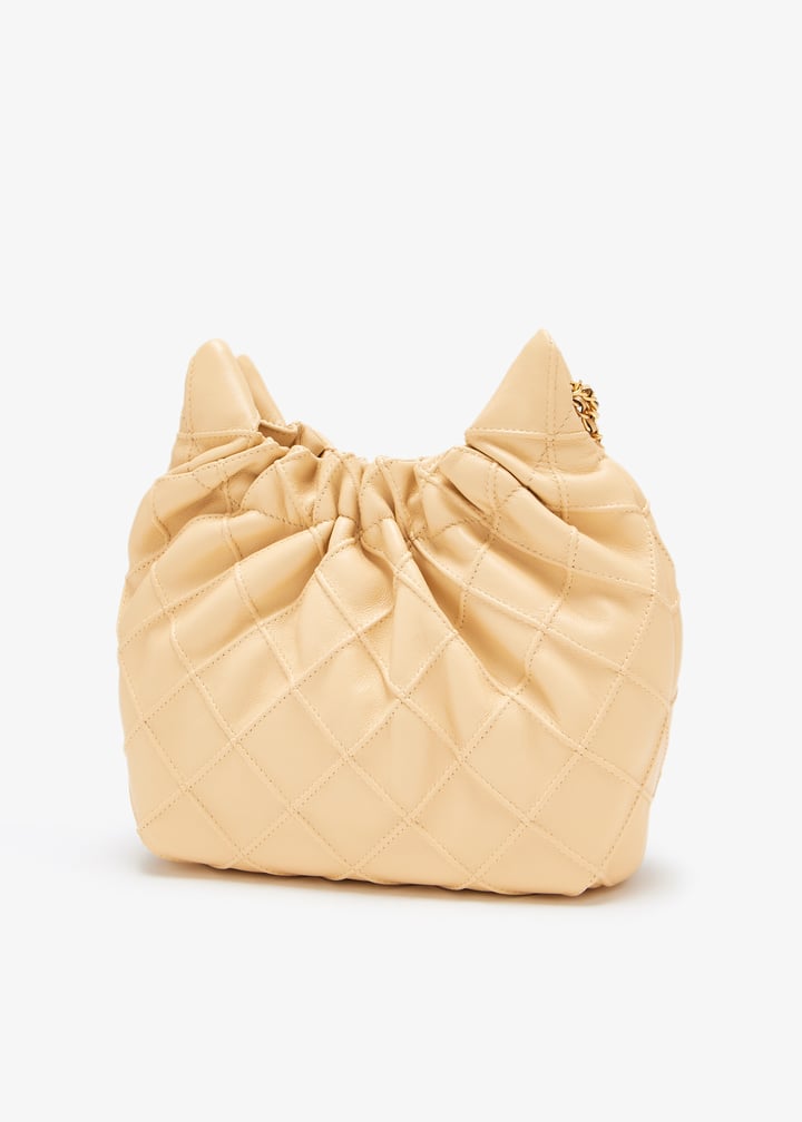 Tory Burch Mini Fleming drawstring bag for Women - Beige in