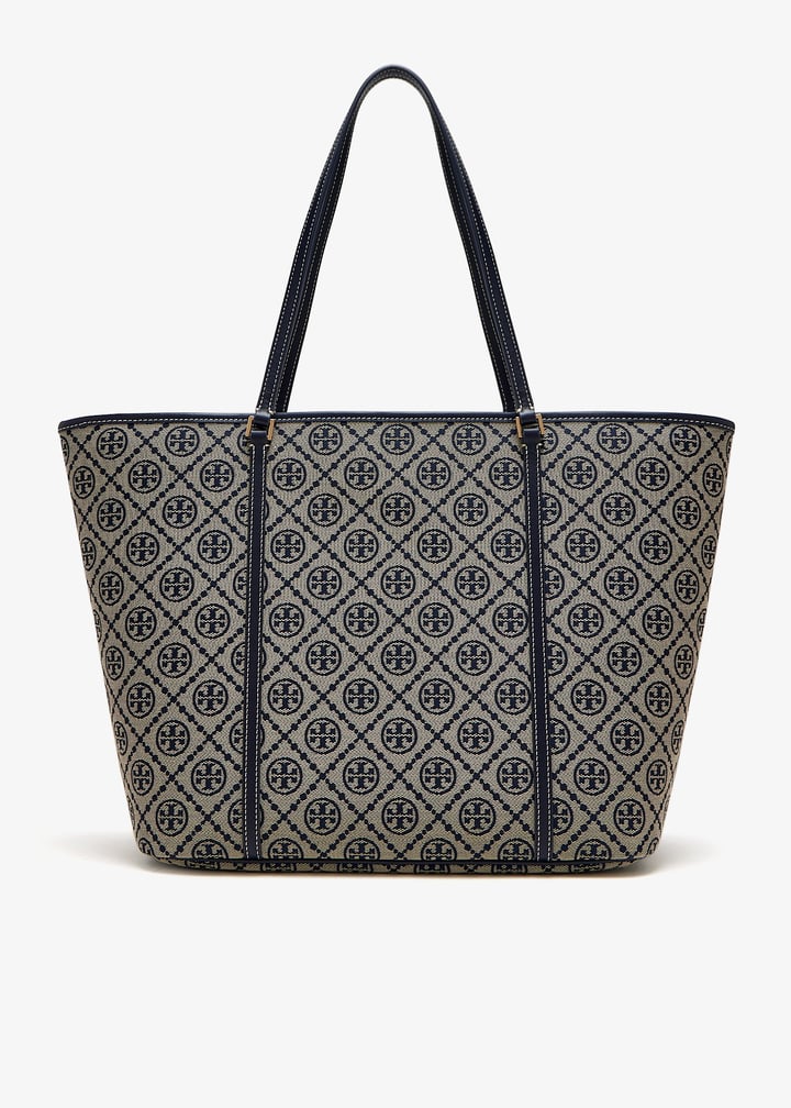 【関税&送料込】Tory Burch Leather And T Monogram Fabric Wal Navy blue `T Monogram` clutch Tory Burch - Vitkac Canada