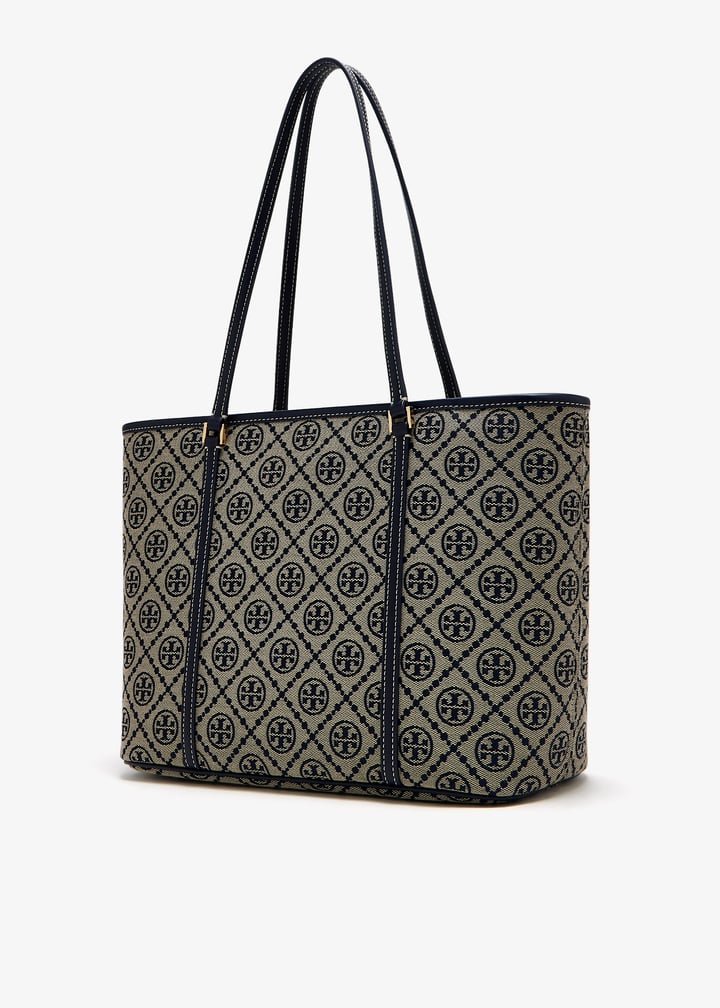 Tory Burch正規品/送料関税込み T Monogram Tote Bag Amazon.com: Tory Burch Women's T Monogram Jacquard Tote