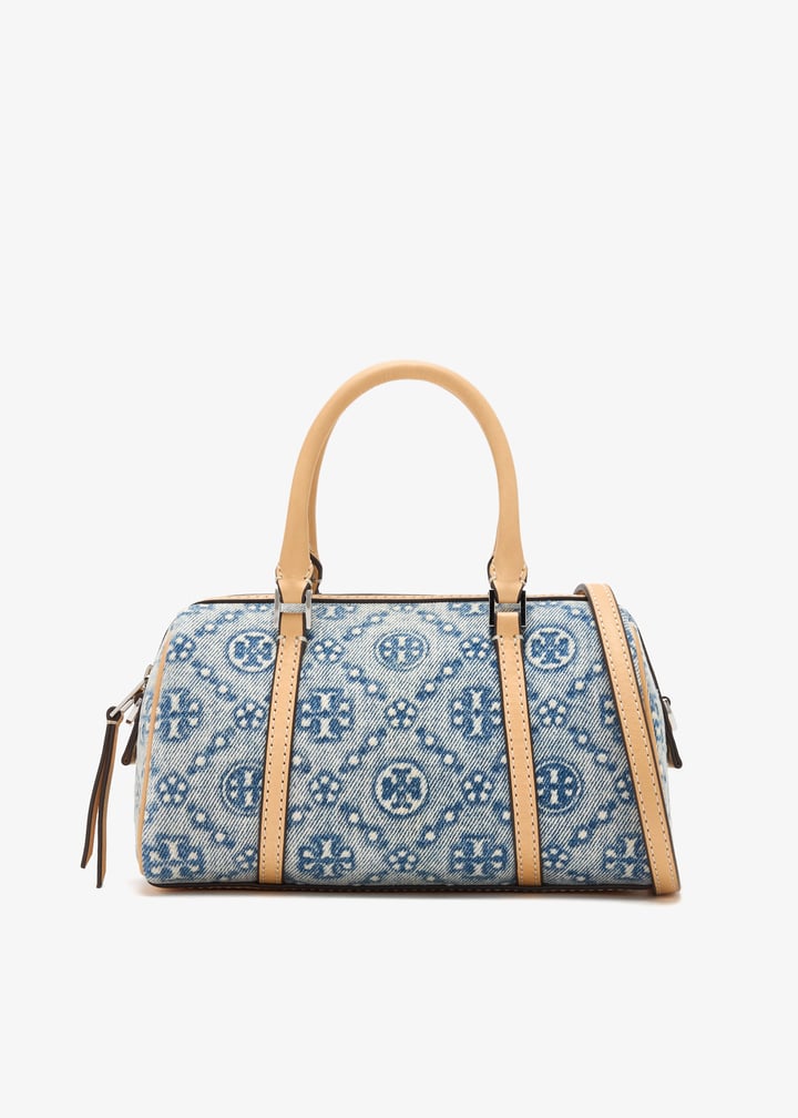 Tory Burch T Monogram mini barrel bag for Women - Blue in USA