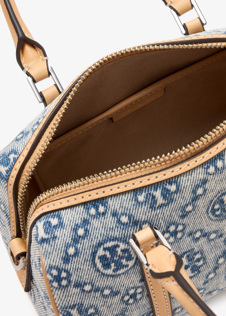 Tory Burch T Monogram mini barrel bag for Women - Blue in USA