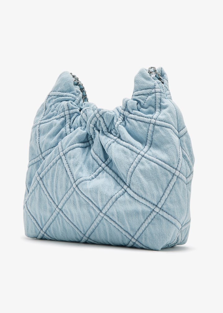 Tory Burch Mini Fleming drawstring bag for Women - Blue in