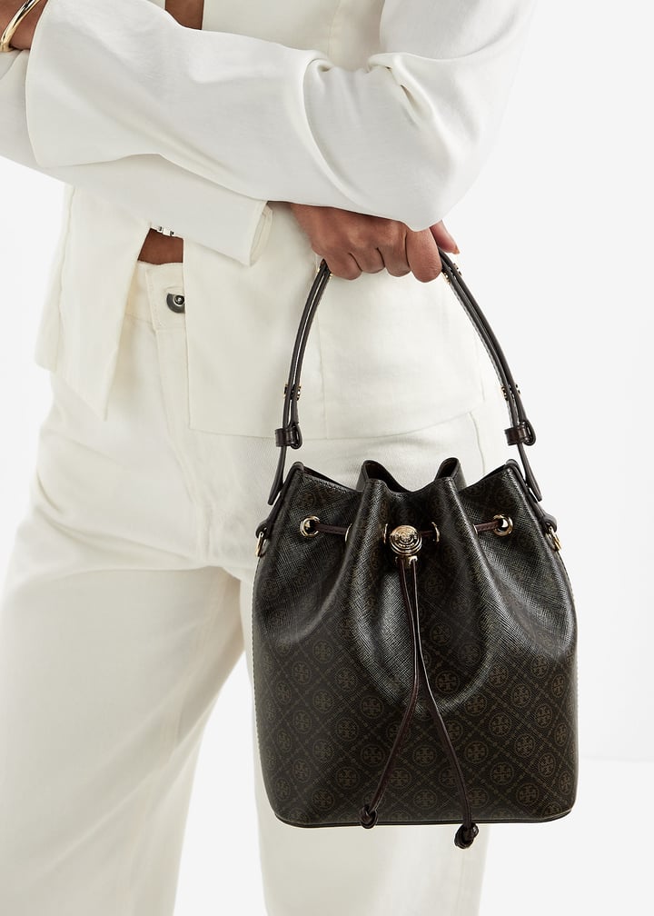 Tory Burch T Monogram bucket bag for Women - Brown in UAE