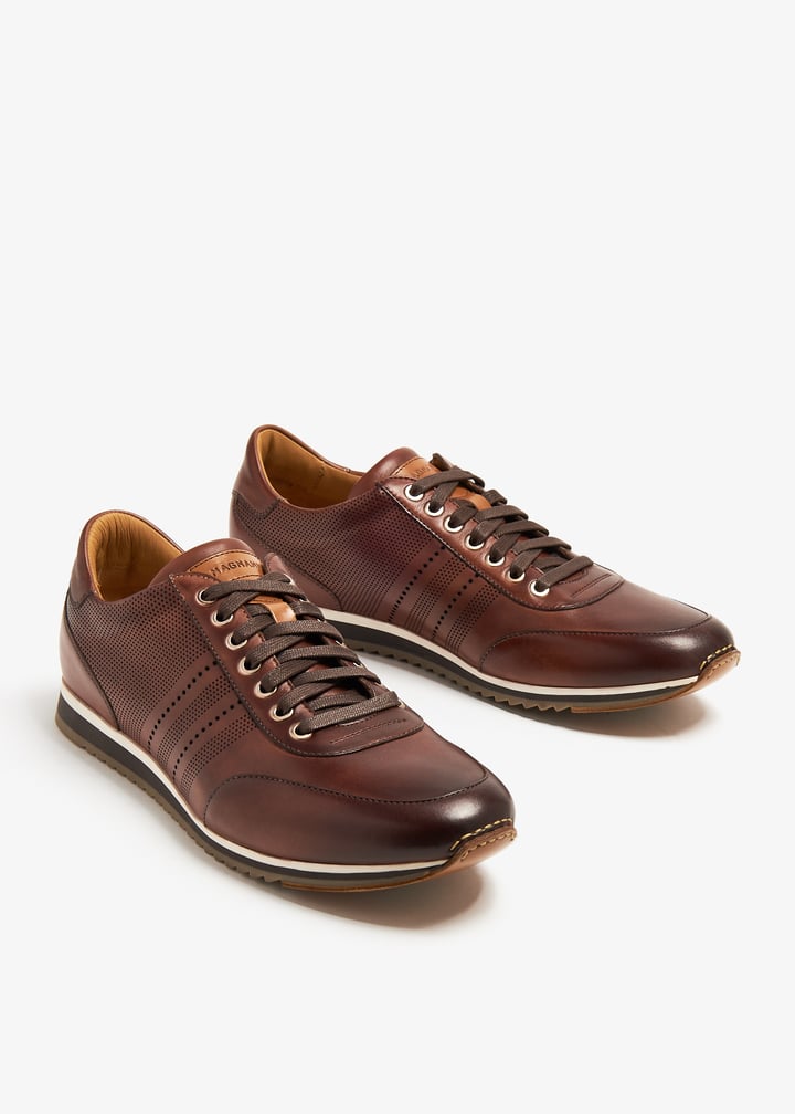 Magnanni Leather sneakers for Men - Brown in USA | Level Shoes