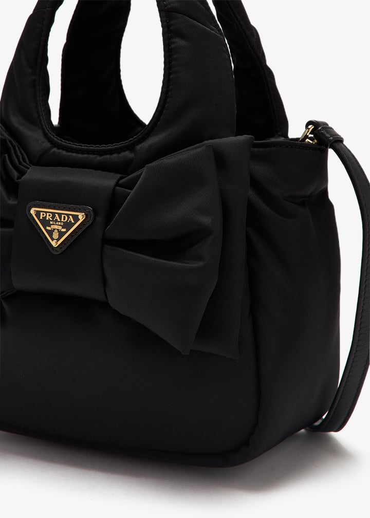 【日本入手困難】Padded Re-Nylon mini-bag with bow 1BA359_RP0C_F0002_V_OXO_SLB.jpg