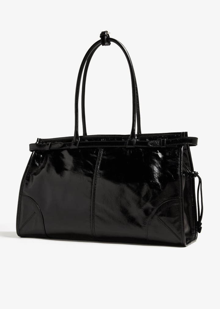 Prada Bonnie large leather handbag for Women - Black in