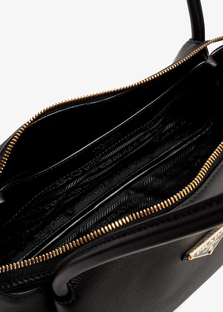 Prada Darling medium leather handbag for Women - Black in