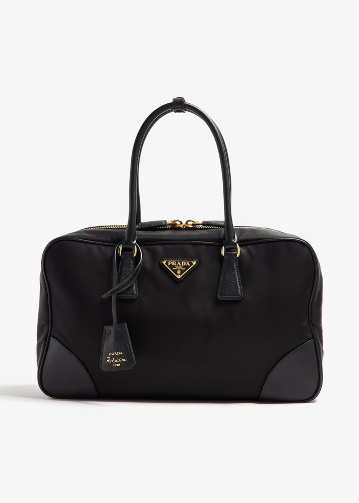 PRADA 黒 メッセンジャーバッグ Prada Re-Edition 1978 large Re-Nylon two-handle bag for Women