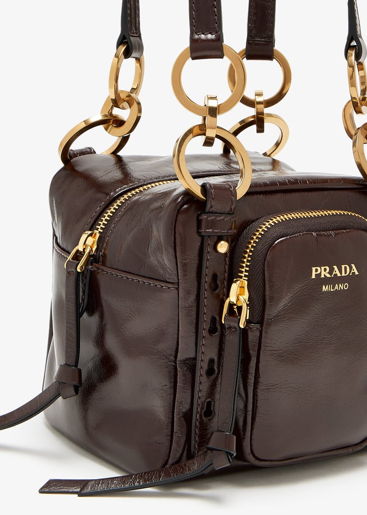 PRADA 大人気 DANGLE MINI LEATHER TOP HANDLE 関・送無 Dangle Leather Top Handle Mini Bag