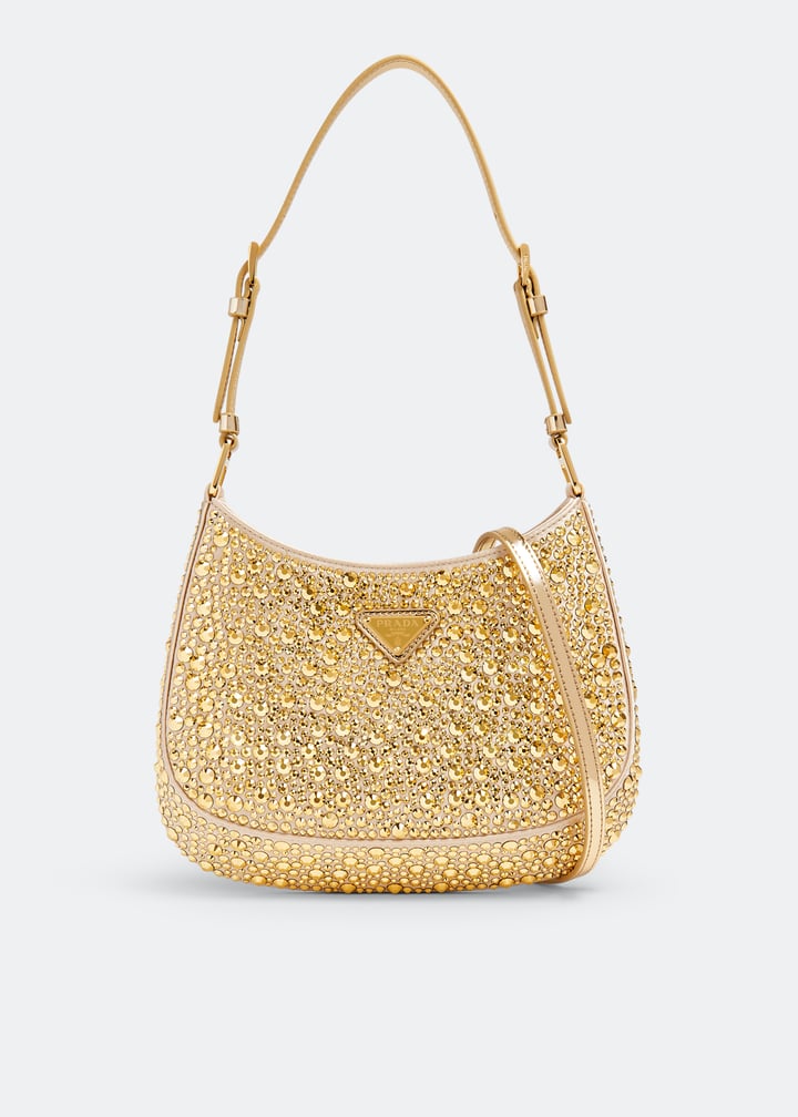 PRADA ゴールド バッグ PRADA Vintage Logo Mini Shoulder Bag Zip Light Brown Gold