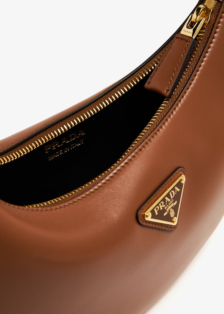 Prada Prada Arqué leather shoulder bag for Women - Brown in Prada Prada Arqué leather shoulder bag for Women - Brown in