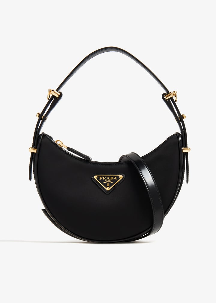 Prada Arqué Re-Nylon and brushed leather mini shoulder bag Prada Arqué Re-Nylon and brushed leather mini shoulder bag