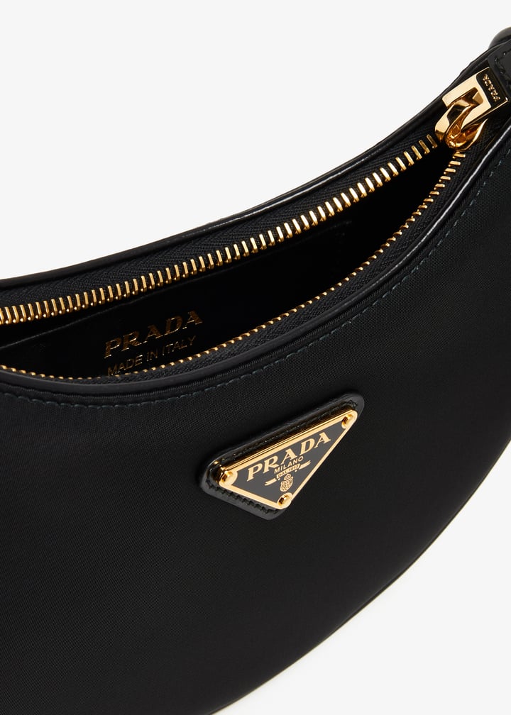 Prada Arqué Re-Nylon and brushed leather mini shoulder bag