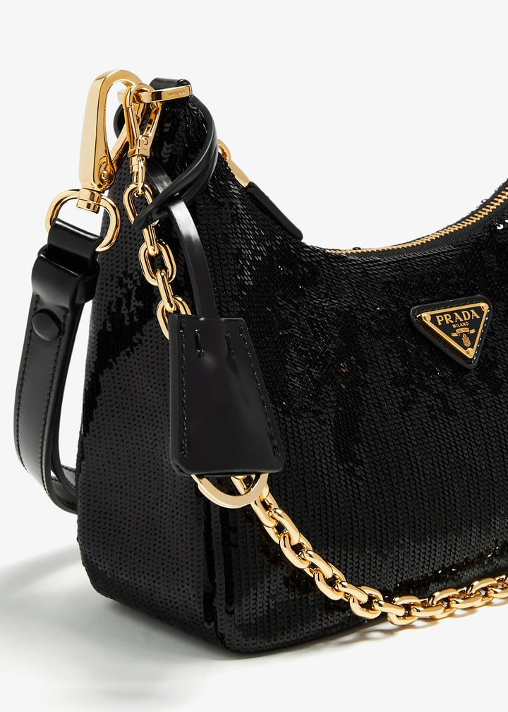 Prada Re-Nylon and sequin mini-bag for Women - Black in UAE