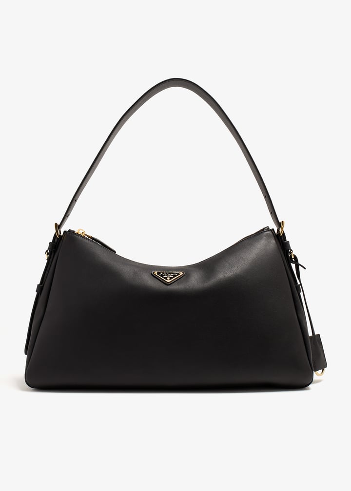 Prada Aimée large leather shoulder bag for Women - Black in