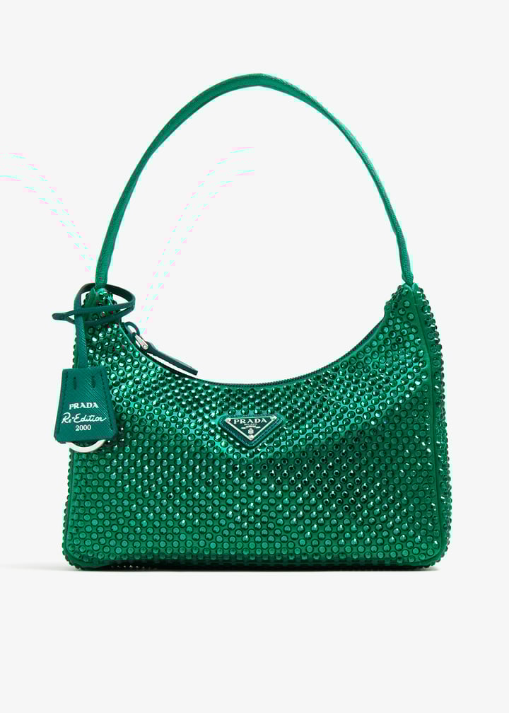 Replica Prada Kristall Tasche Re-Edition Crystal-embellished Mini Bag