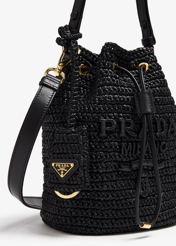 Prada Crochet mini-bucket bag for Women - Black in UAE