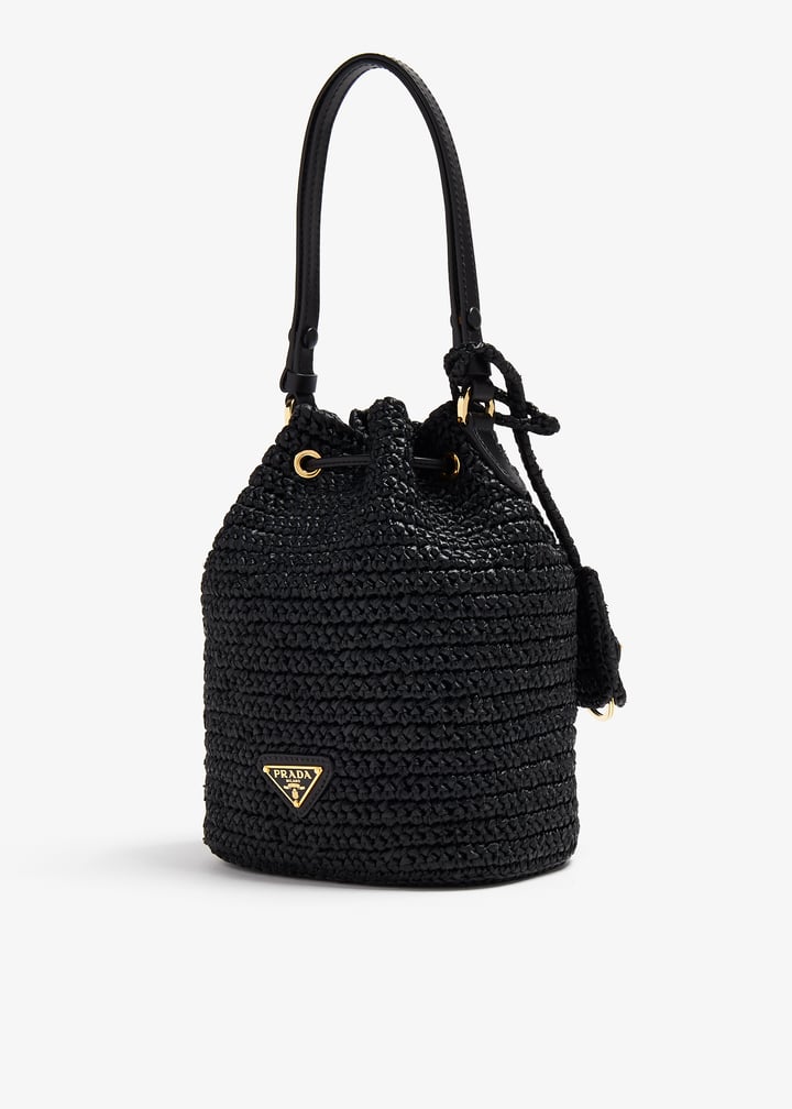 Prada Crochet mini-bucket bag for Women - Black in UAE