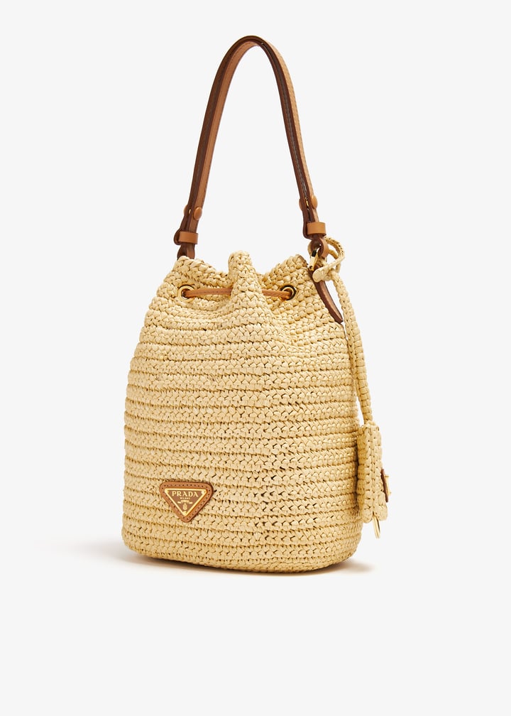Prada Crochet mini-bucket bag for Women - Beige in UAE