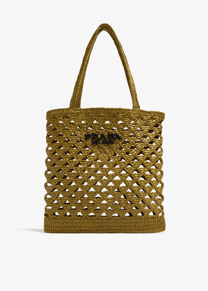 トートバッグ PRADA | Woven fabric crochet tote bag 23401075_53472264_600.jpg
