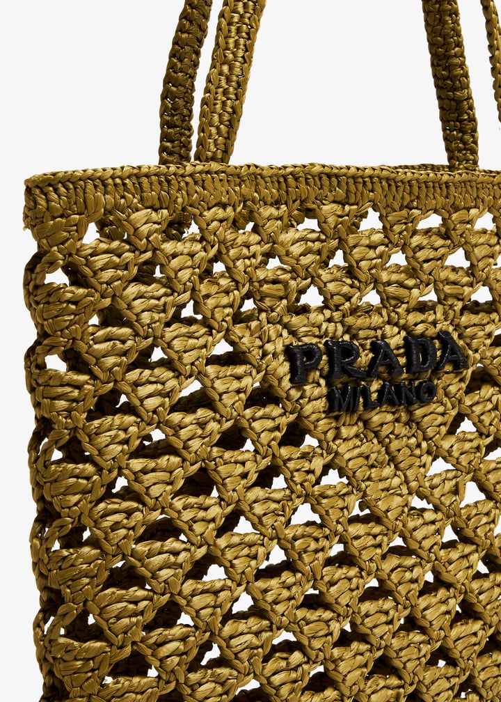 PRADA＊Woven fabric crochet tote bag クロシェ トートバッグ Natural Crochet tote bag | PRADA