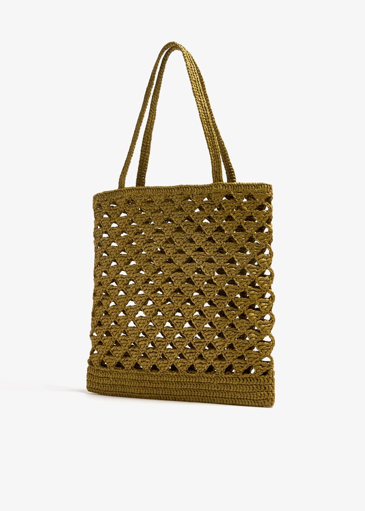 トートバッグ PRADA | Woven fabric crochet tote bag Prada Medium Woven Fabric Crochet Tote Bag | Saks Fifth Avenue