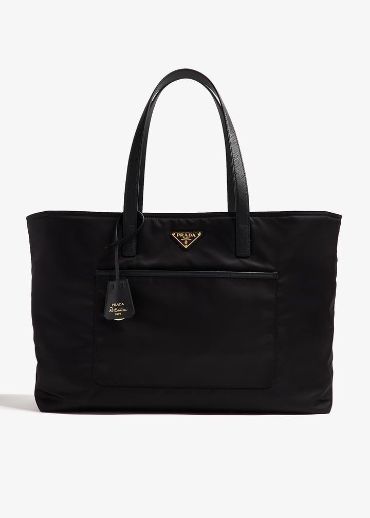 国内発送★PRADA★Re-Edition 1978 Large トートバック ブラック プラダ Re-Edition 1978 Re-Nylon xサフィアーノレザー