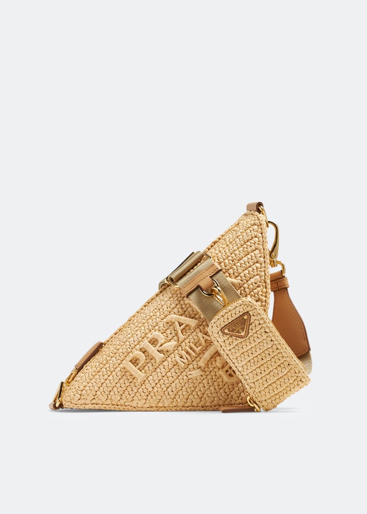 ショルダーバッグ・ポシェット PRADA 'Bandoliera' crochet shoulder bag Beige Prada Triangle crochet shoulder bag for Women - Beige in UAE